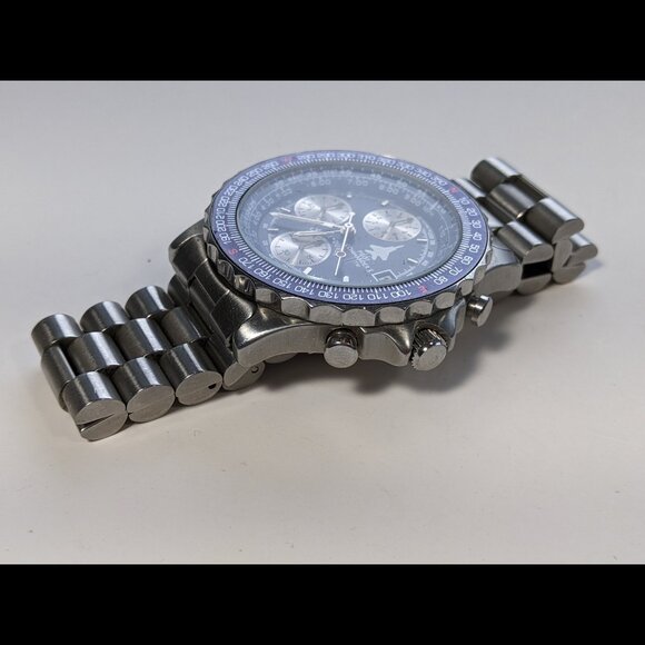 Vintage 90s Chase-Durer Pilot Commander X Chronograph Watch - Picture 5 of 12